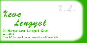 keve lengyel business card